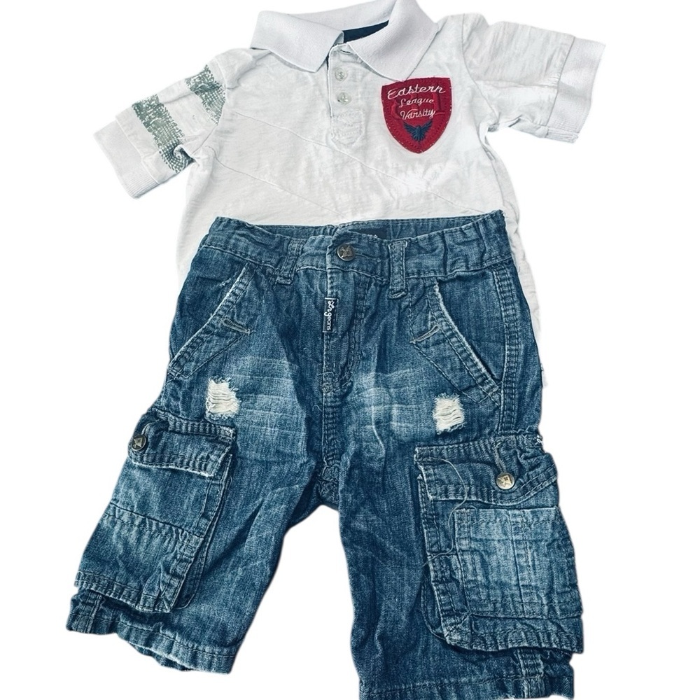 Company 81 Polo Shirt  2T + ING Clothing Equipment Cargo Shorts  3 T